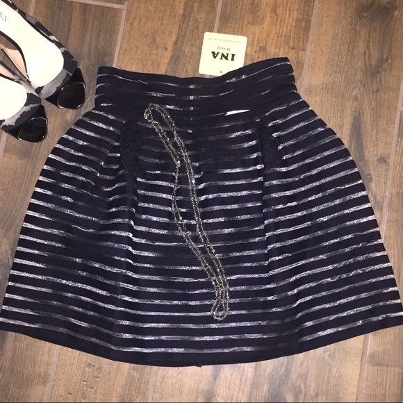 Dresses & Skirts - 🛍 INA metallic stripe skirt